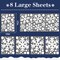 Christmas Decorations Indoor Decor: 8 Sheets Extra Large White Snowflake Christmas Window Clings, Farmhouse Rustic Xmas Snowflake Decorations for Kids Home School Office Winter Holiday Party